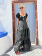 Donna Maxi Kipour Dress Black 58267 - thumbnail 2