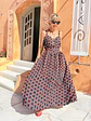 Farrah Strawberry Maxi Dress Black 5727   - thumbnail 1