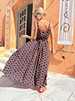Farrah Strawberry Maxi Dress Black 5727   - thumbnail 2