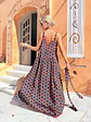 Farrah Strawberry Maxi Dress Black 5727   - thumbnail 4