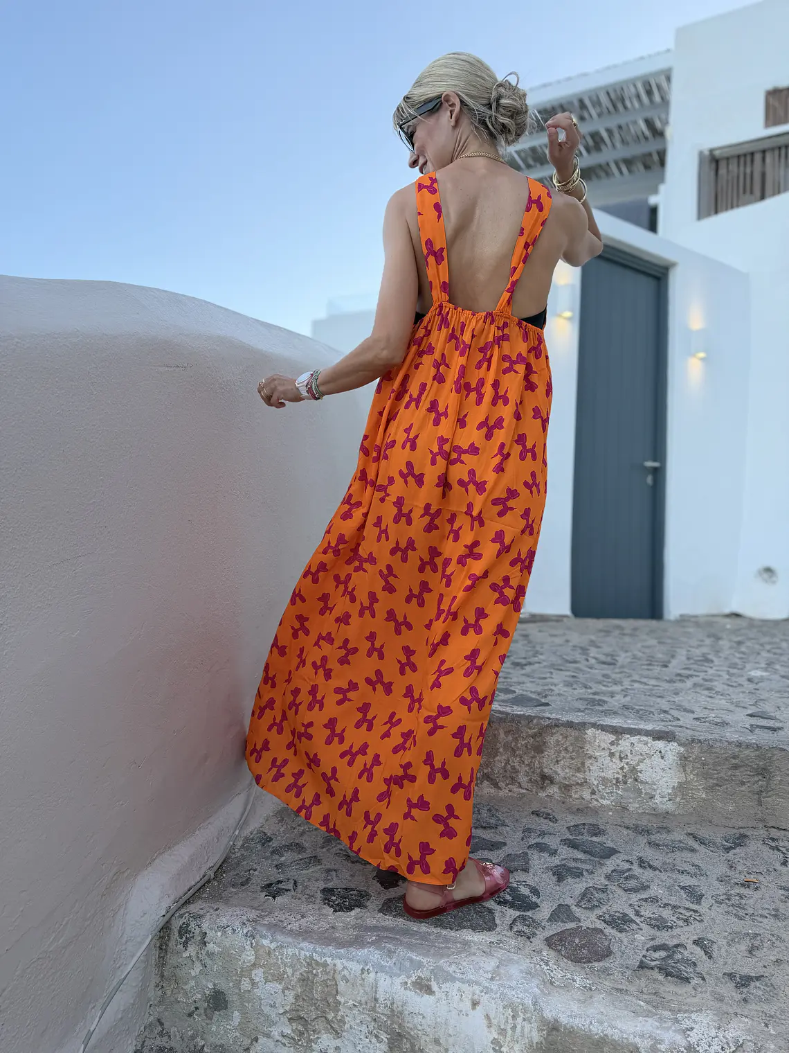 Nisiotiko Dress Orange FG-442 3