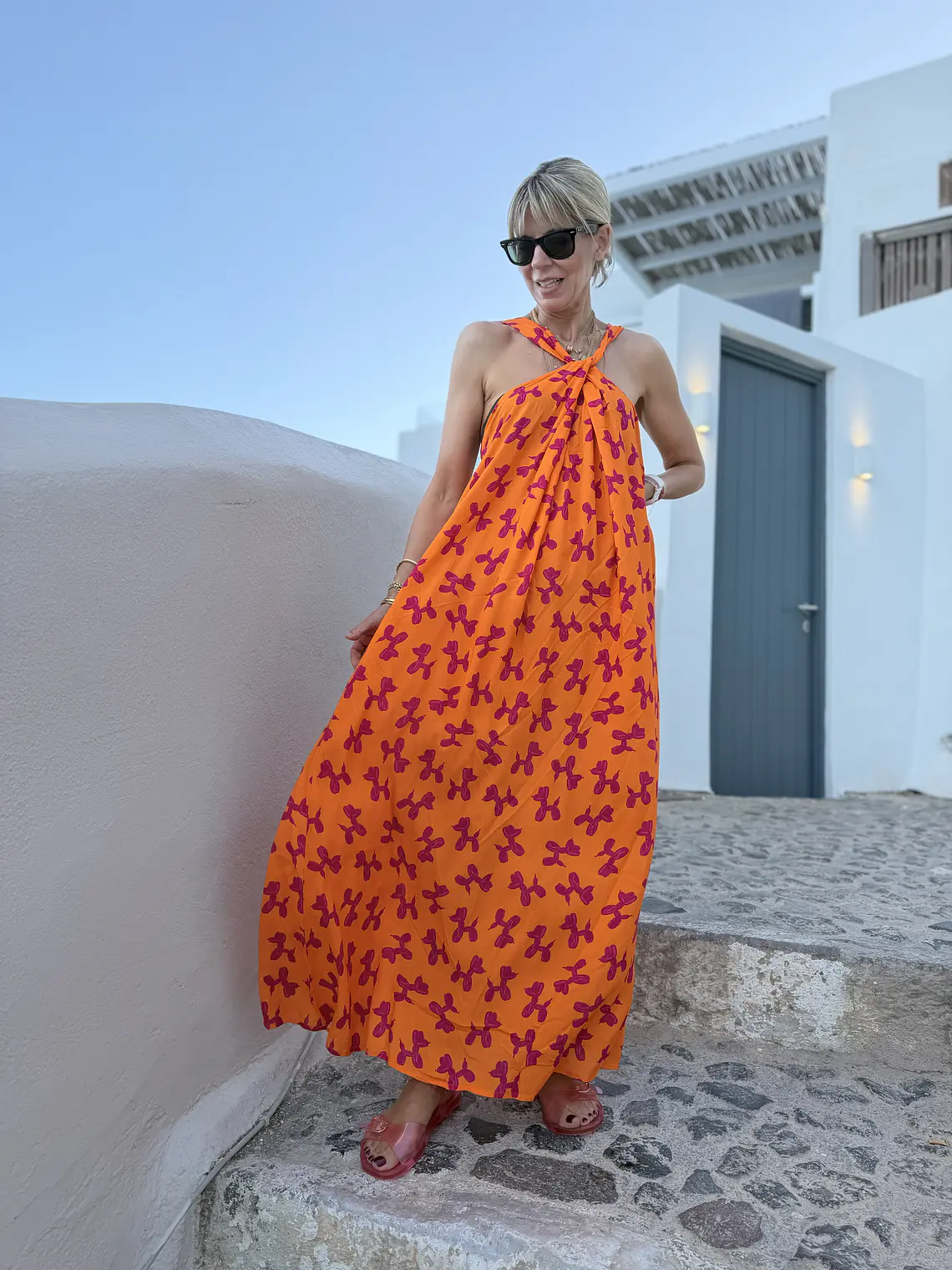 Nisiotiko Dress Orange FG-442 1