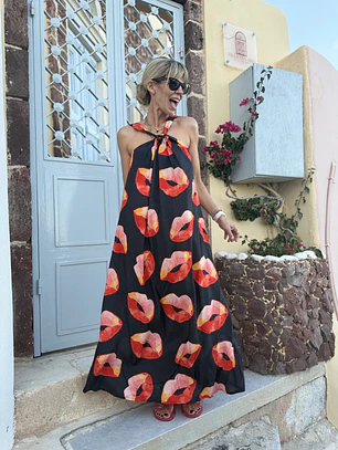 Nisiotiko Dress Black FG-442