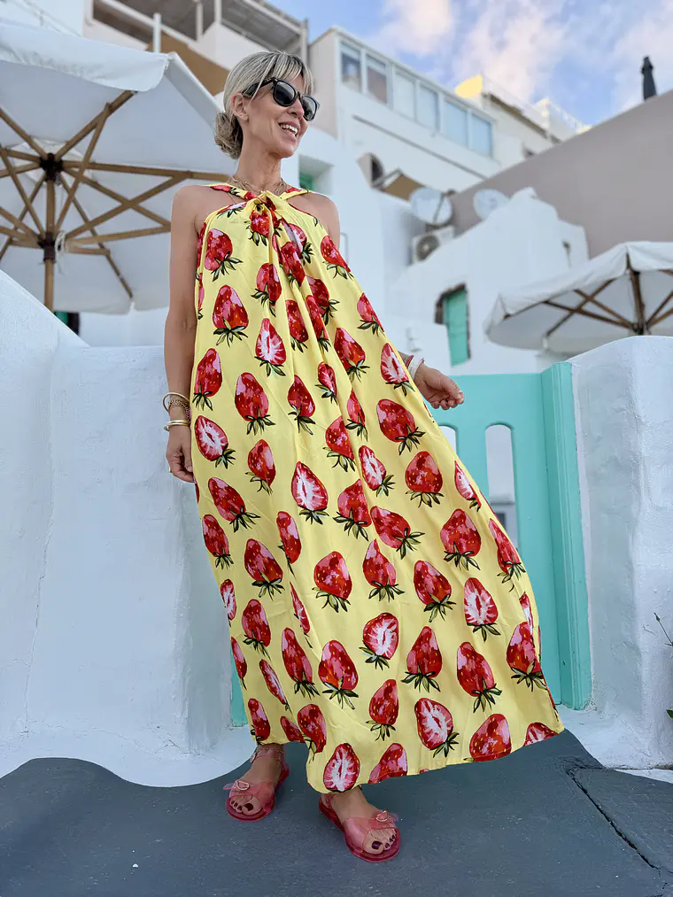 Nisiotiko Dress Yellow FG-442  2