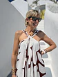 Nisiotiko Dress White-Brown FG-442  - thumbnail 4