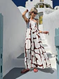 Nisiotiko Dress White-Brown FG-442  - thumbnail 1
