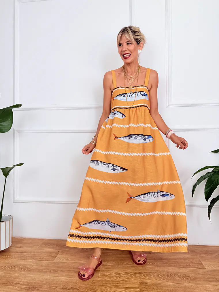 Denver Dress D1113 Mustard 2