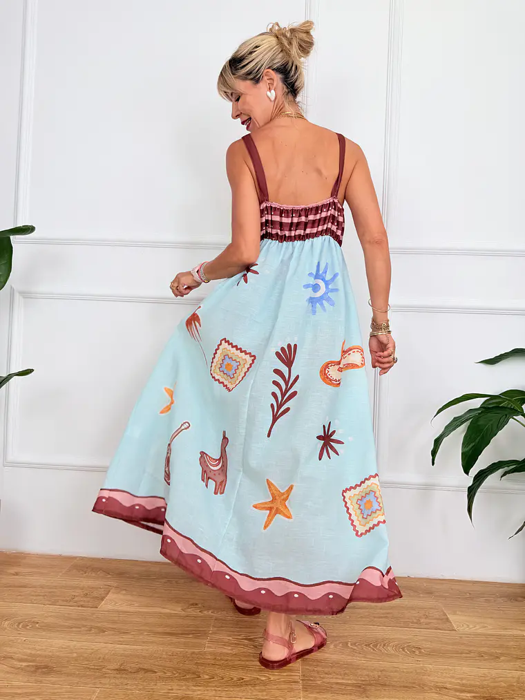Denver Dress D1113 Aqua   3