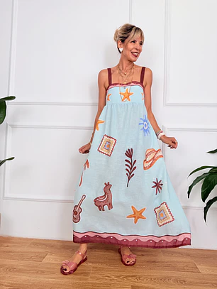 Denver Dress D1113 Aqua  