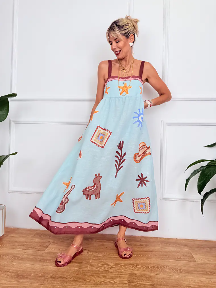 Denver Dress D1113 Aqua   2