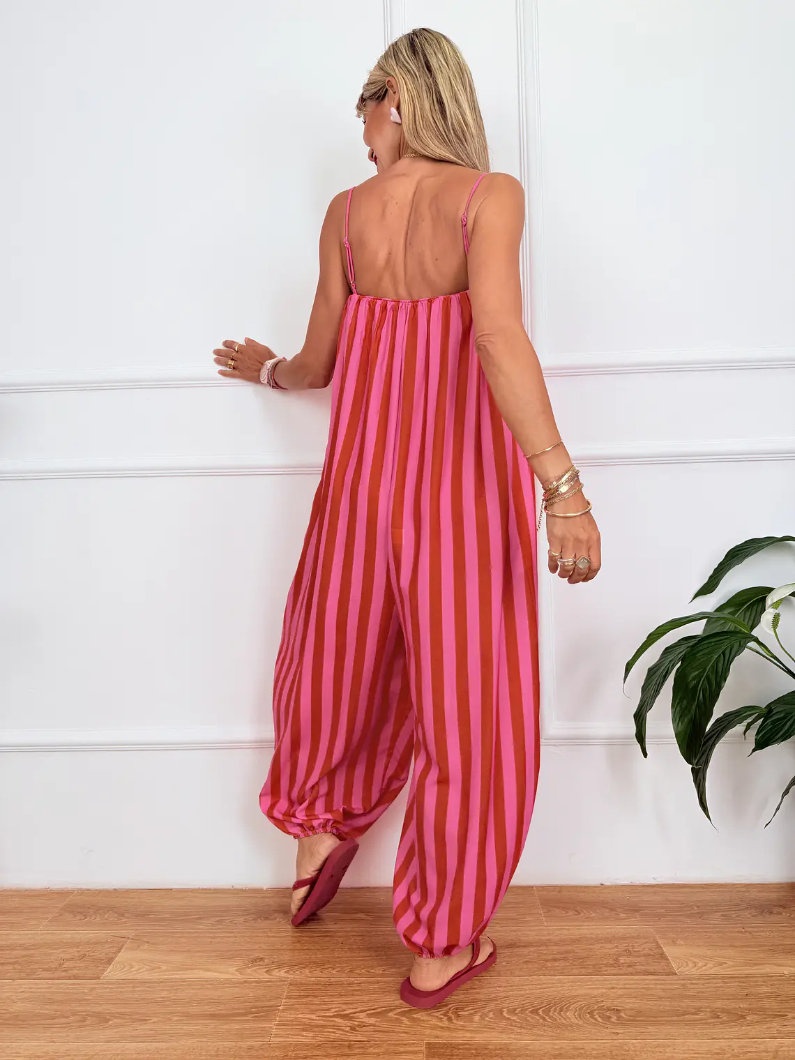 Puerto Jumpsuit Orange-Pink 14088 3