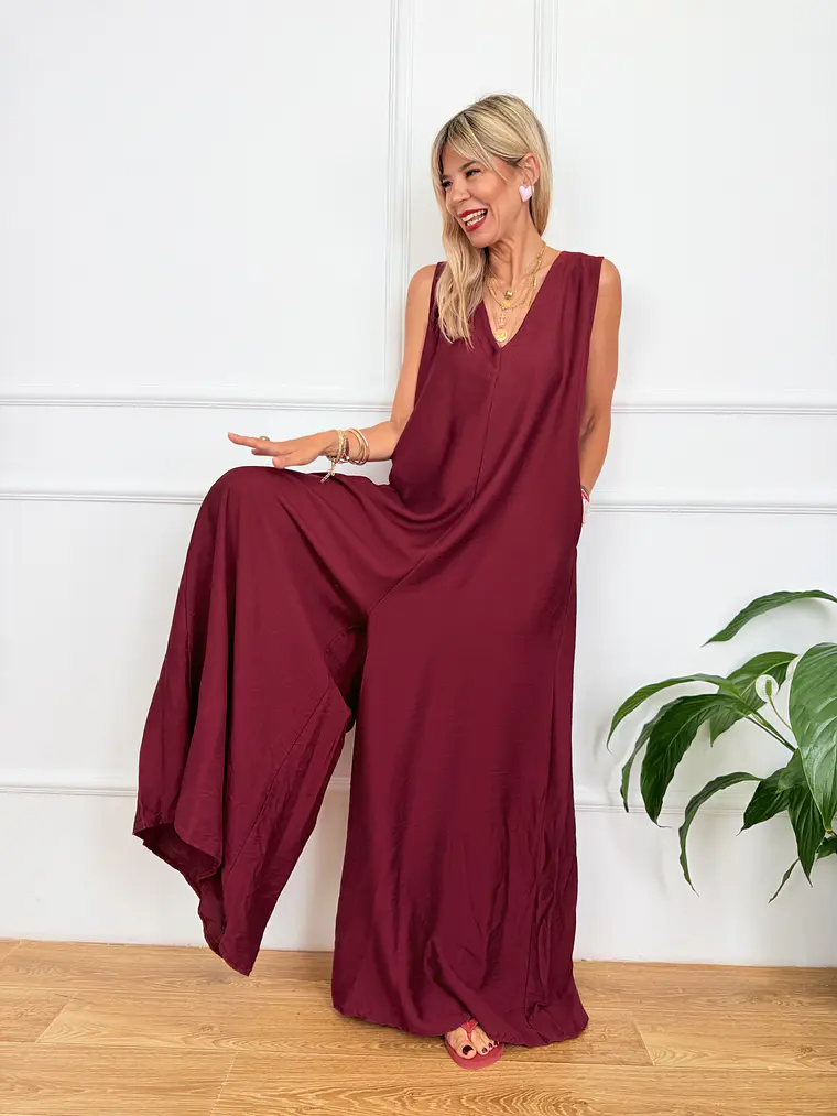 35319 Nena Jumpsuit Wine  1