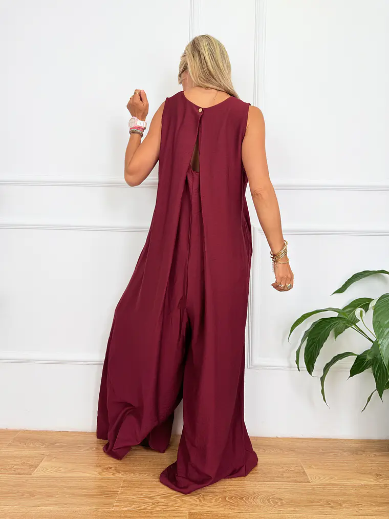 35319 Nena Jumpsuit Wine  3