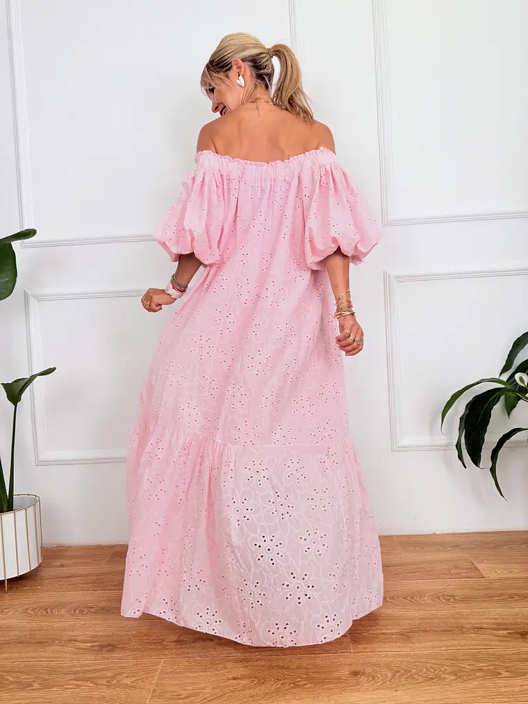 Ydra Kipour Dress Pink 59150    3