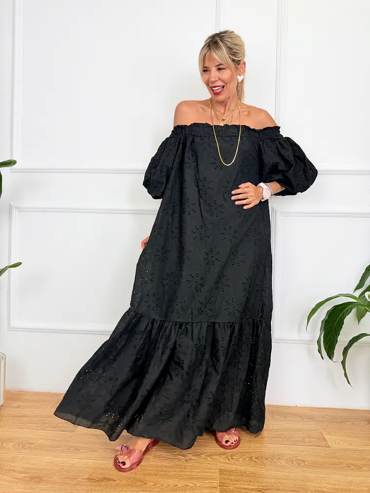 Ydra Kipour Dress Black 59150     2