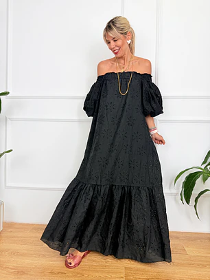 Ydra Kipour Dress Black 59150    
