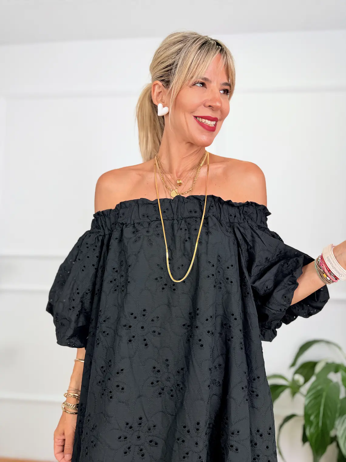 Ydra Kipour Dress Black 59150     4