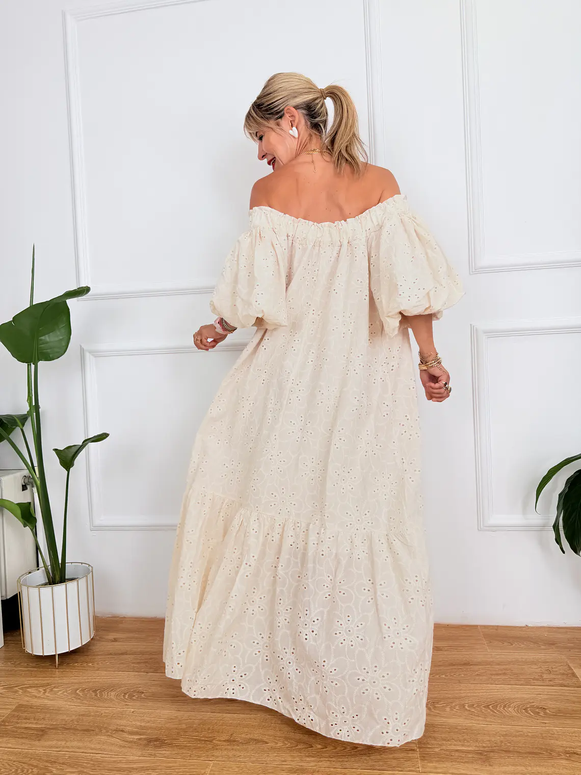 Ydra Kipour Dress Ivory 59150   3