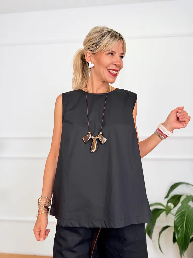 Ananas Blouse Black 2692   1