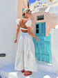Donna Maxi Kipour Dress White 58267 - thumbnail 5