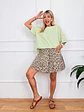 Lullaby Leopar Jean Shorts Brown 1720  - thumbnail 1