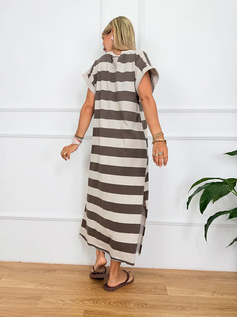 Andromache Midi Dress Brown 24906 2