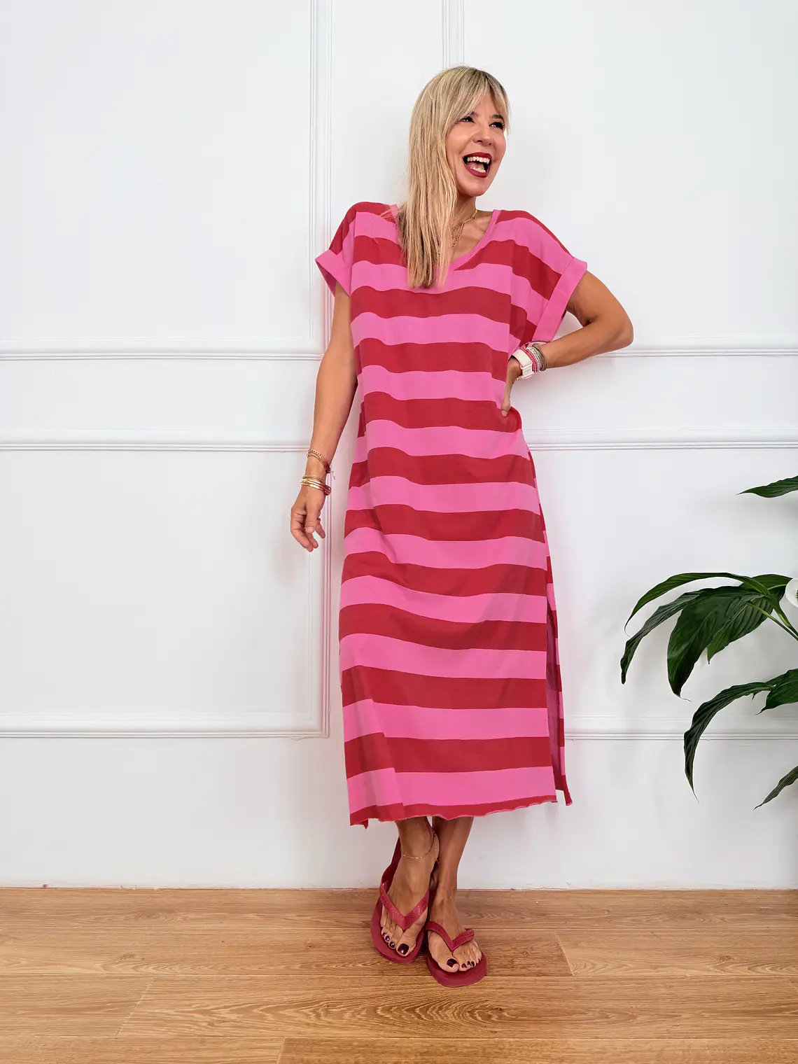 Andromache Midi Dress Red 24906  1