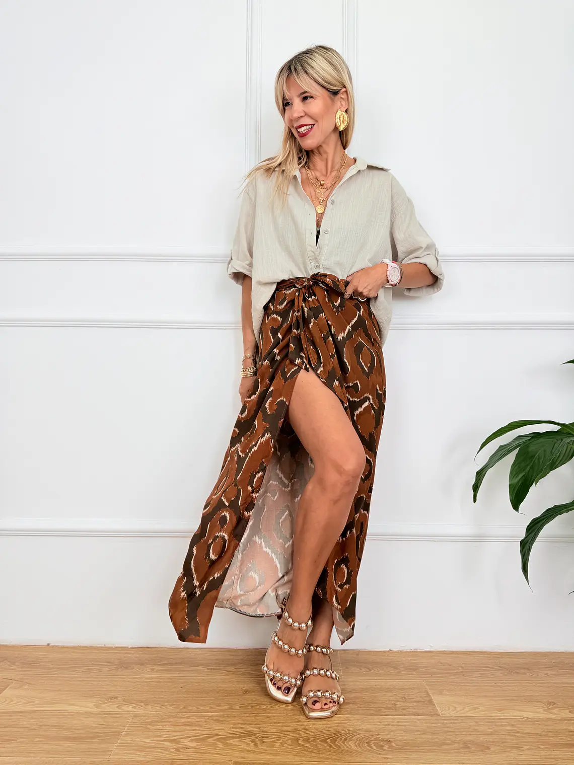 Antipaxos Skirt Brown 6112-07  1