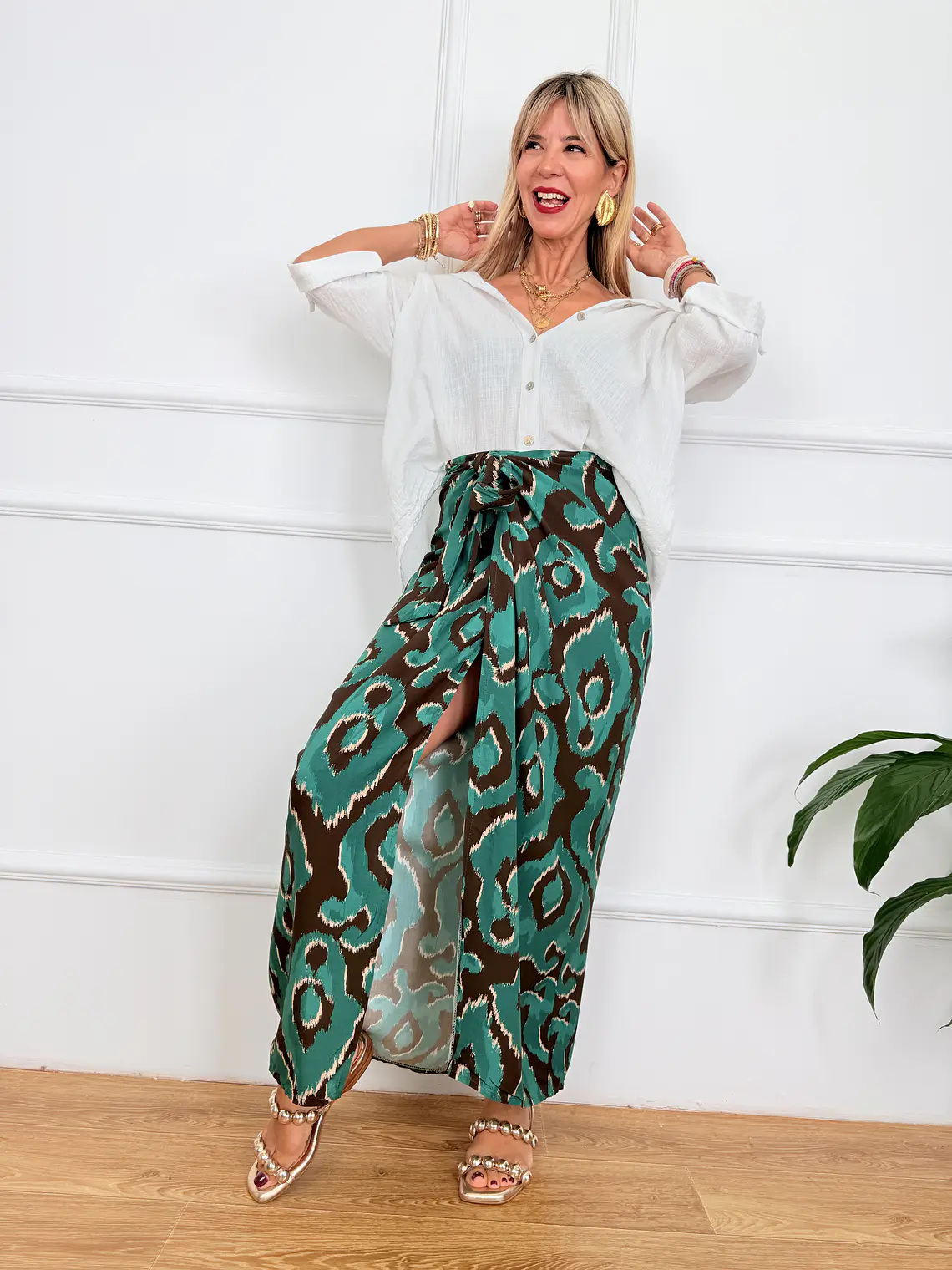 Antipaxos Skirt Green 6112-07  1