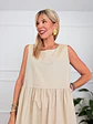 Othonoi Midi Dress Beige 3892   - thumbnail 4
