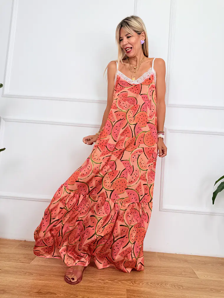 Montpellier Dress Watermelon M10667  3