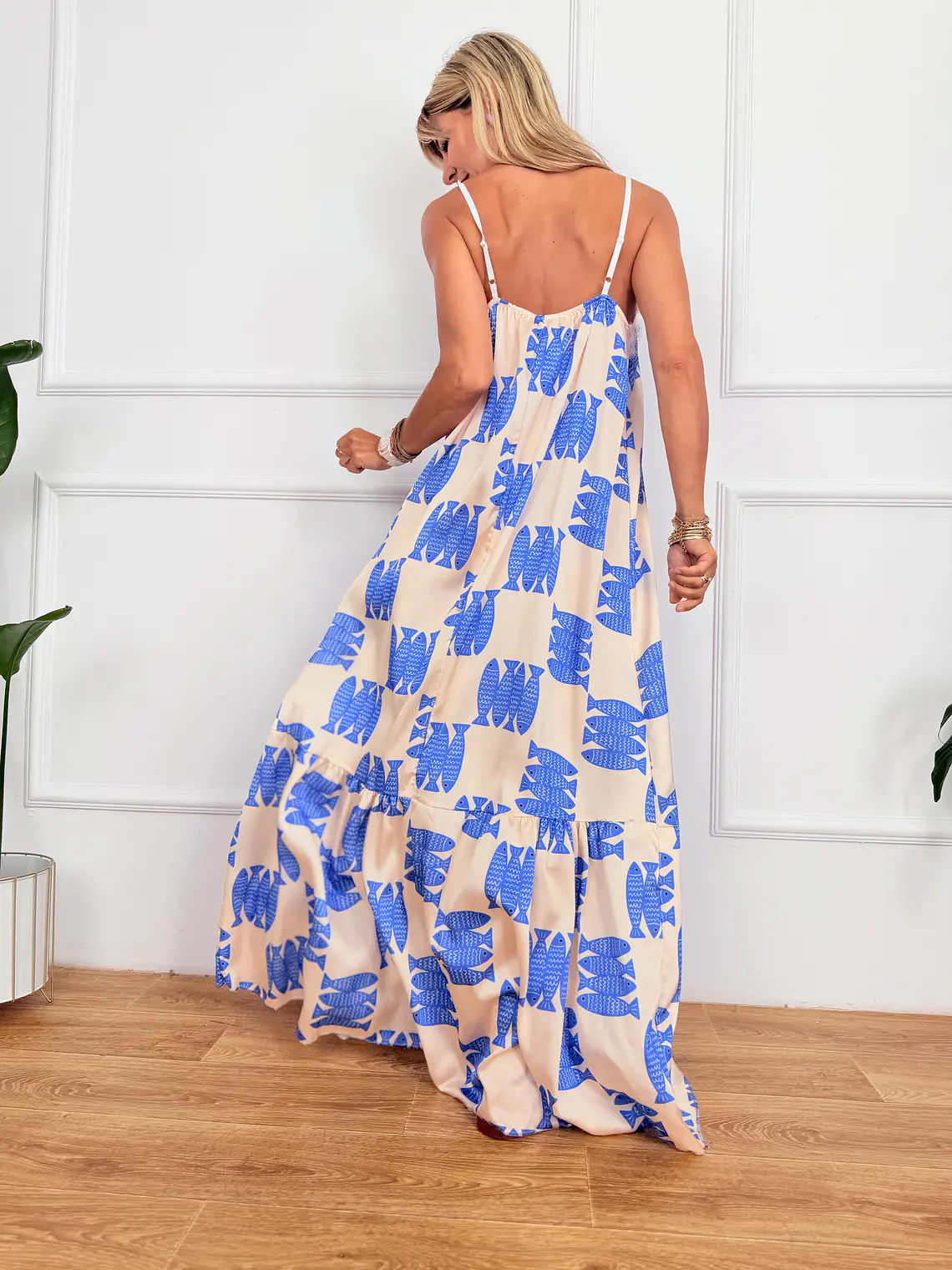 Montpellier Dress Blue Fish M10667   2