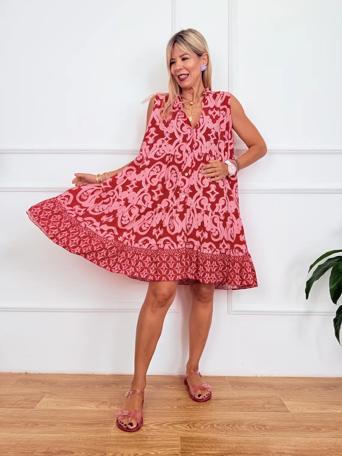 Toulouse Mini Dress Red 56641 3