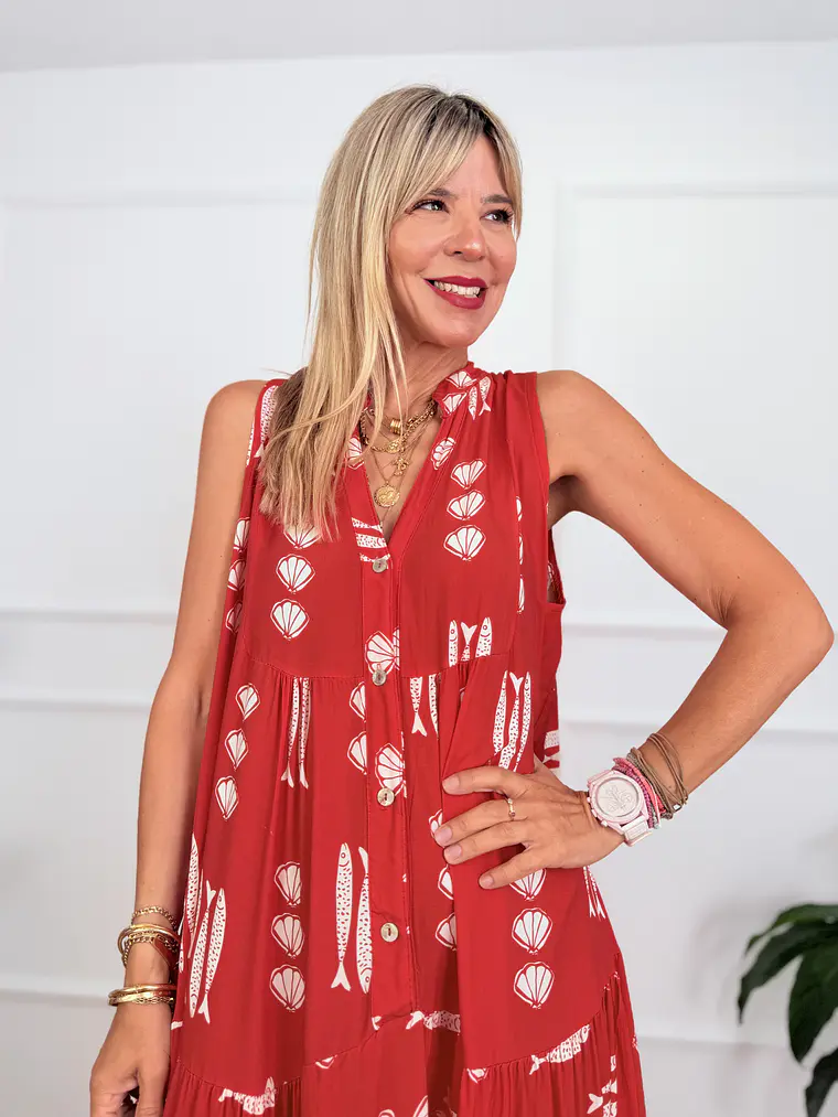 Fresno Red Dress 106318   4
