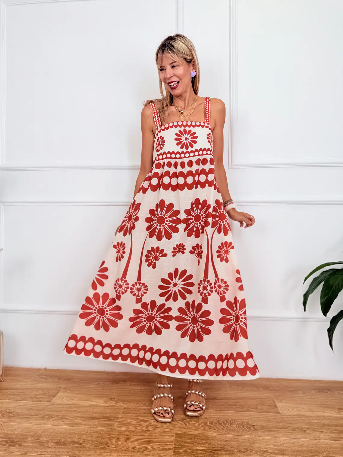 Mojito Dress Red M114  1