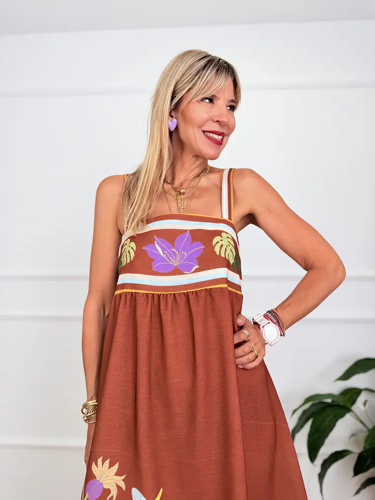 Mojito Dress Brown M114  4