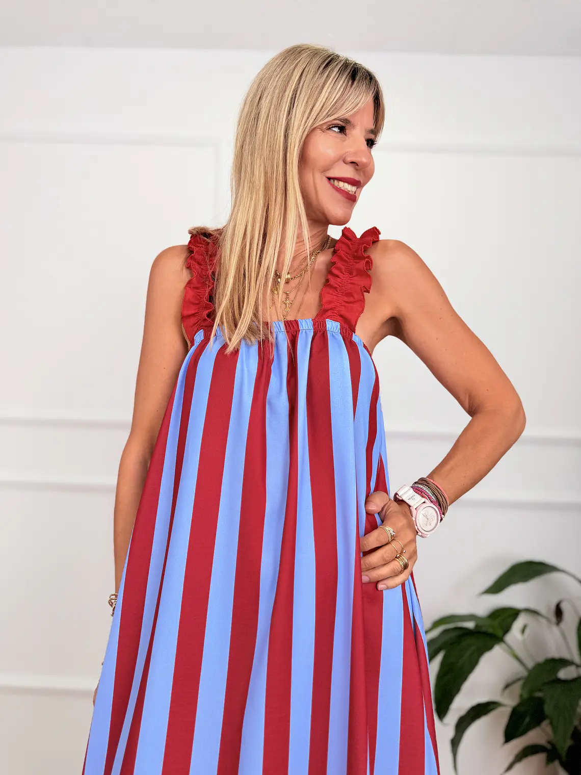 Lindos Dress Blue 10955 4