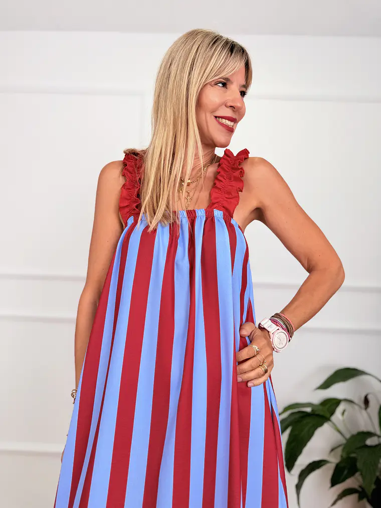 Lindos Dress Blue 10955 4