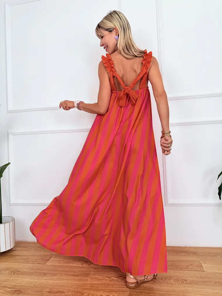 Lindos Dress Orange 10955   3