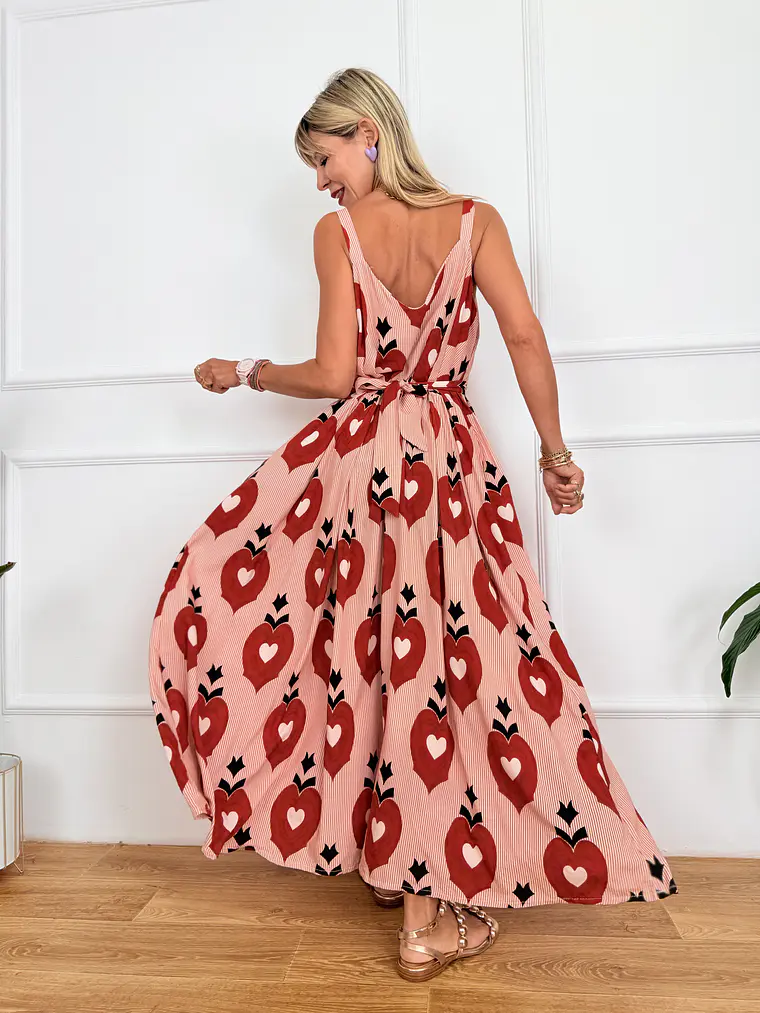 Assos Maxi Dress Red SM5728  3
