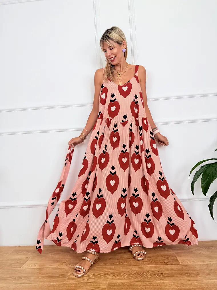 Assos Maxi Dress Red SM5728  2