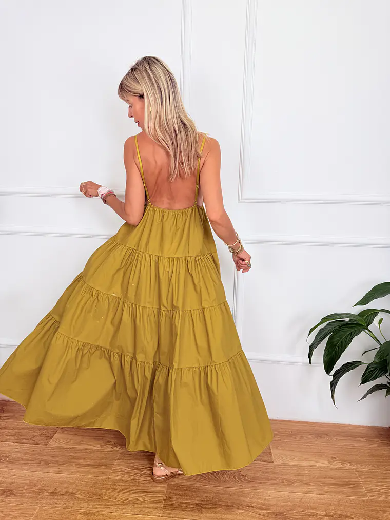 Tuscan Sun Dress U15668 Mustard  2