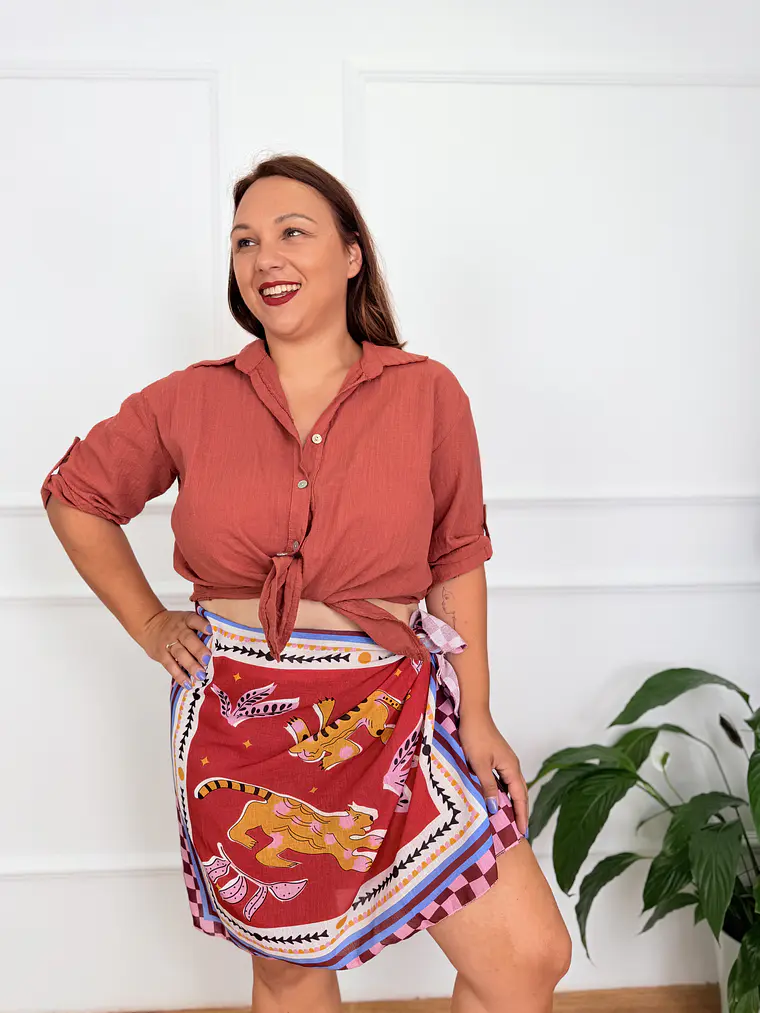 Mini Sarong 090727 Red 4