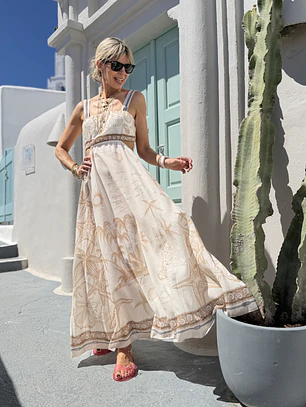 Akrogiali Dress Beige 2819 