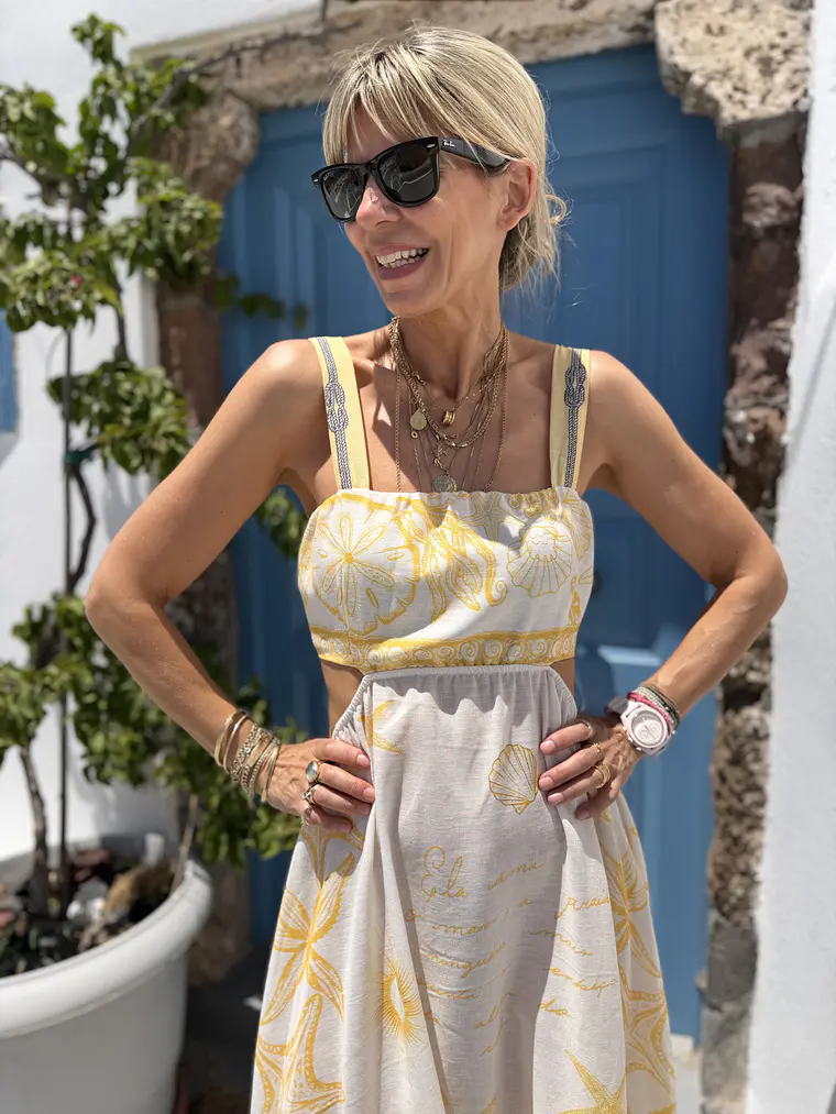 Akrogiali Dress Yellow 2819  5