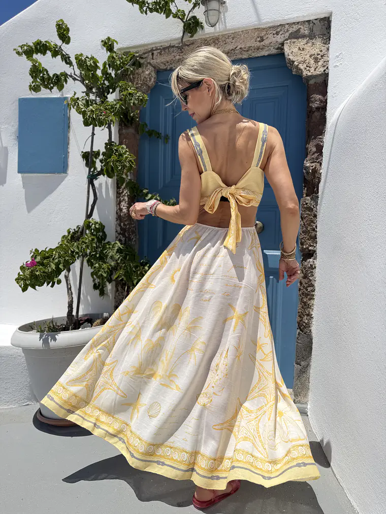 Akrogiali Dress Yellow 2819  1