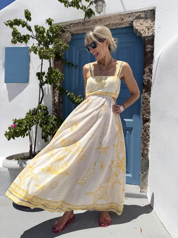 Akrogiali Dress Yellow 2819  3