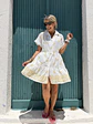 Karavomilos Mini Dress Yellow 81002M - thumbnail 1
