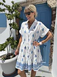 Karavomilos Mini Dress Blue 81002M - thumbnail 4
