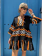 Koxuli Mini Dress Black F-153  - thumbnail 4